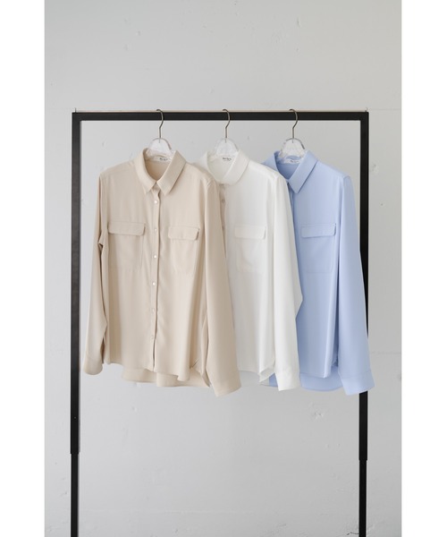 ブラウス シャツ Multi-Way Twill Shirt レディースの画像