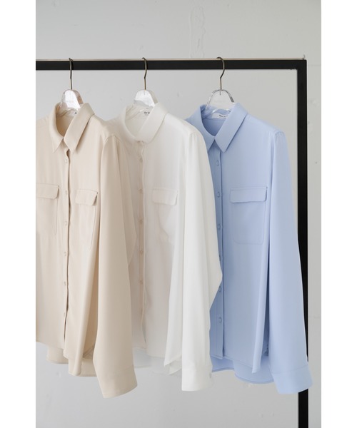ブラウス シャツ Multi-Way Twill Shirt レディースの画像