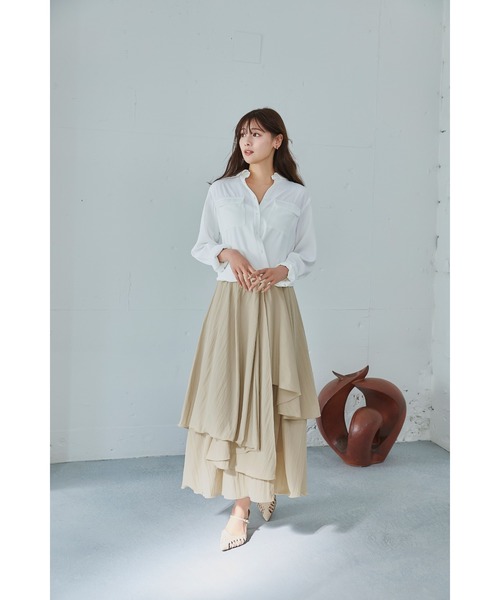 ブラウス シャツ Multi-Way Twill Shirt レディースの画像