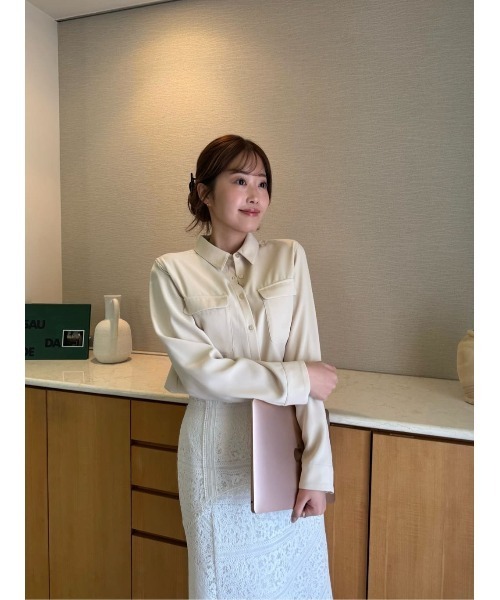 Her lip to ブラウス シャツ Multi-Way Twill Shirt レディース