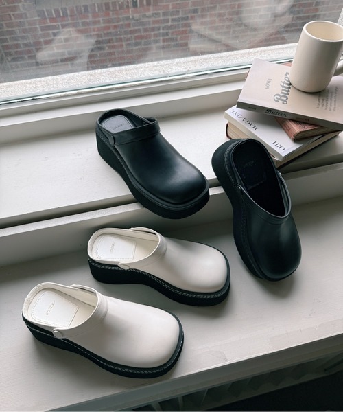「on:nue」 フラットサンダル 24.5cm アイボリー レディース_画像5