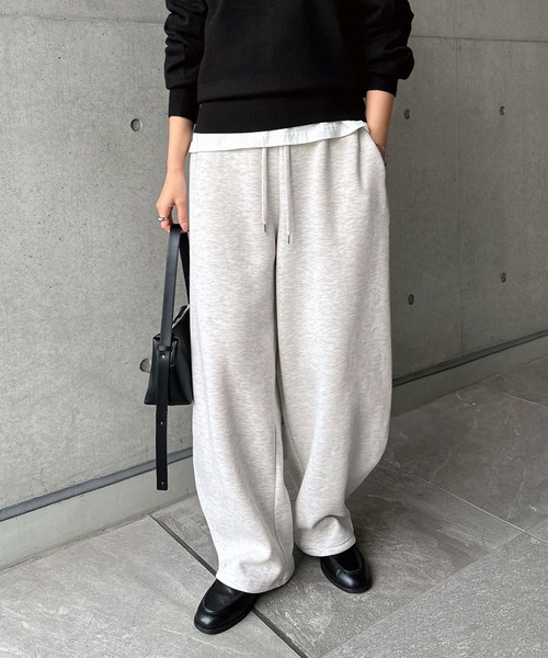 「andme」 「alma design」イージーパンツ M オートミール レディース_画像4