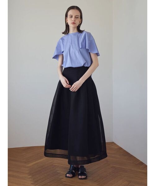 uvカット ブラウス シャツ ケープライクブラウス レディースの画像