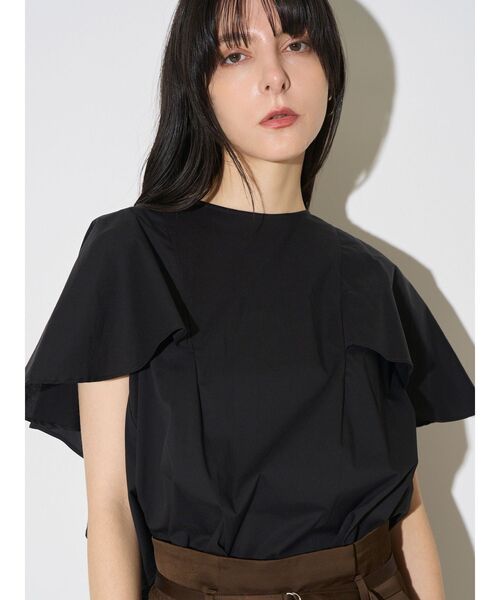 uvカット ブラウス シャツ ケープライクブラウス レディースの画像