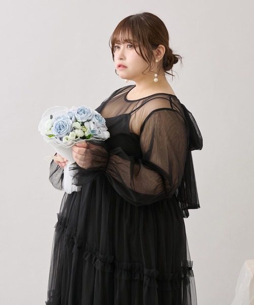 「Louiosy」 長袖ワンピース X-LARGE ベージュ レディース_画像5