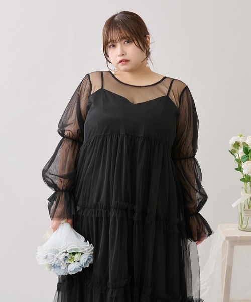 「Louiosy」 長袖ワンピース X-LARGE ベージュ レディース_画像6