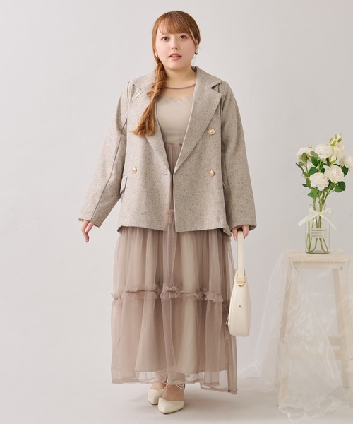 「Louiosy」 長袖ワンピース X-LARGE ベージュ レディース_画像8