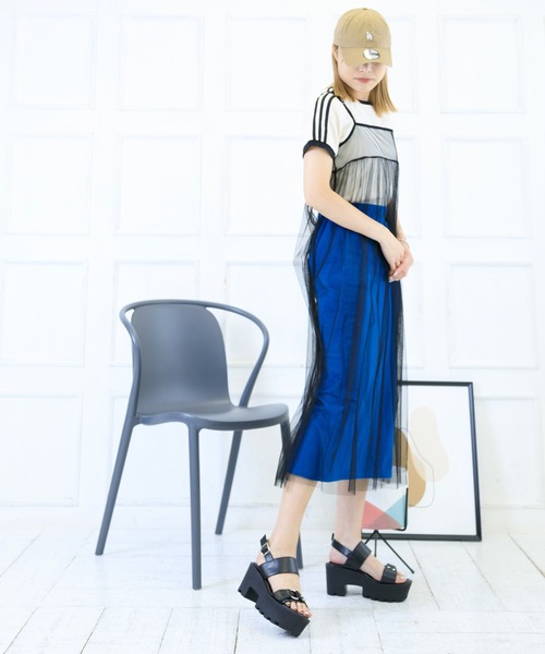 「attagirl」 ヒールサンダル LL ブラック レディース_画像7