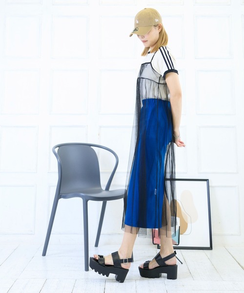 「attagirl」 ヒールサンダル LL ブラック レディース_画像8
