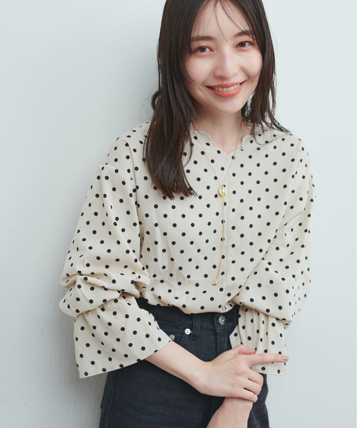 「natural couture」 長袖ブラウス FREE ベージュ レディース_画像4