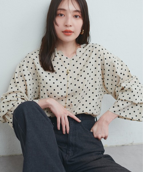 「natural couture」 長袖ブラウス FREE ベージュ レディース_画像6