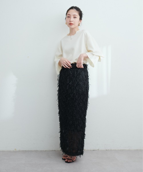 「natural couture」 長袖ブラウス FREE ベージュ レディース_画像8