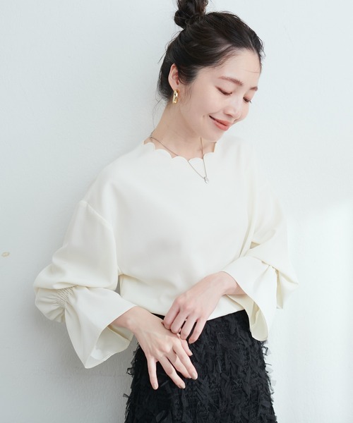 「natural couture」 長袖ブラウス FREE ベージュ レディース_画像9