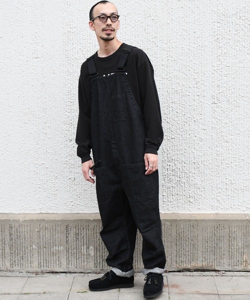 johnbull ブラック オーバーオール Johnbull（ジョンブル） オーバーオール SMALL ブラック メンズ