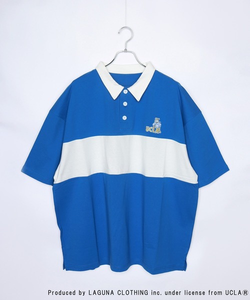 「UCLA」 半袖シャツ L ブルー メンズ_画像2