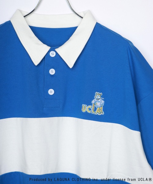 「UCLA」 半袖シャツ L ブルー メンズ_画像3