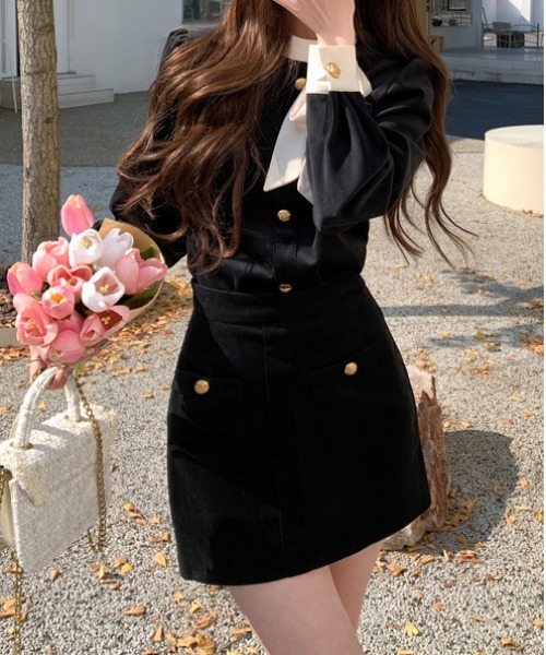 「Jasmine Grandiflorum」 セットアップ MEDIUM ブラック レディース_画像8