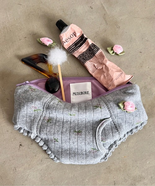 musubore（ムスボレ） ポーチ floral tighty pouch / パンツポーチ