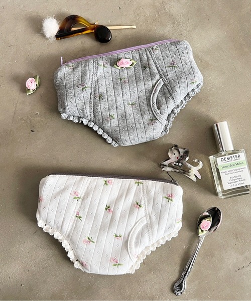 musubore（ムスボレ） ポーチ floral tighty pouch / パンツポーチ