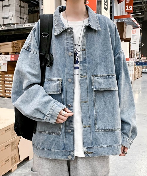 「JOHNNY WOLF」 デニムジャケット X-LARGE ブルー メンズ_画像2
