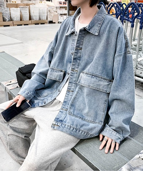 「JOHNNY WOLF」 デニムジャケット X-LARGE ブルー メンズ_画像3