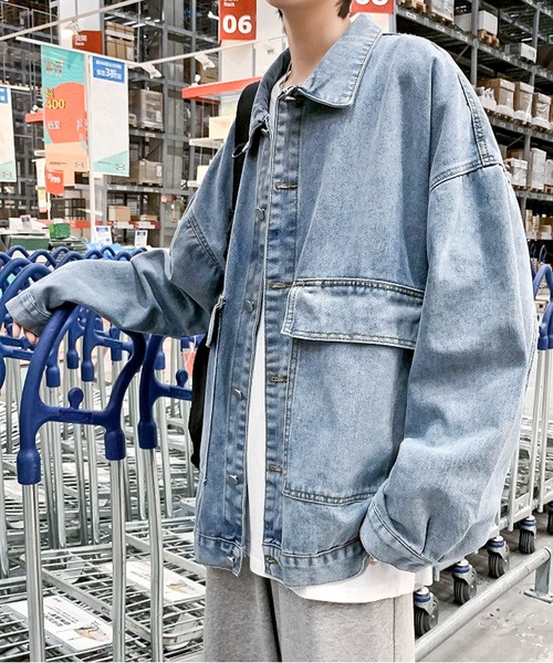 「JOHNNY WOLF」 デニムジャケット X-LARGE ブルー メンズ_画像4