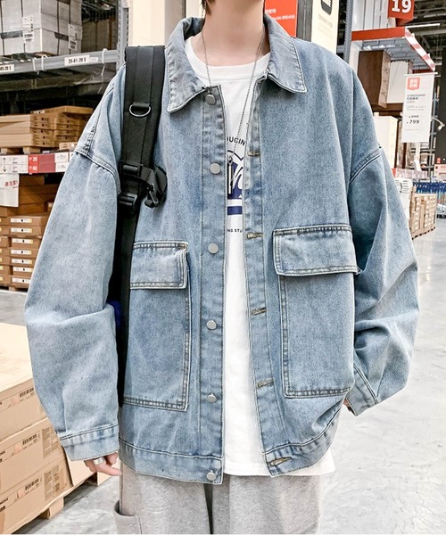 「JOHNNY WOLF」 デニムジャケット X-LARGE ブルー メンズ_画像5