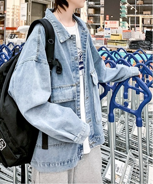 「JOHNNY WOLF」 デニムジャケット X-LARGE ブルー メンズ_画像6