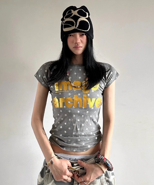 AVYL tシャツ 半袖 「新色グレー追加」星柄半袖Y2K スターグラフィック