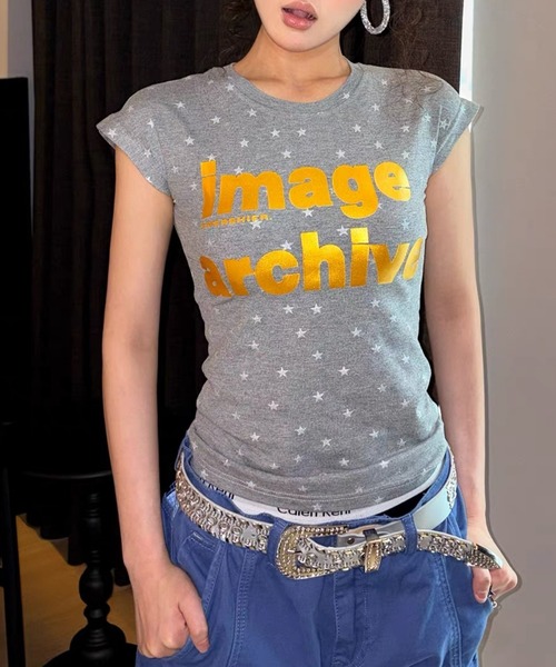 AVYL tシャツ 半袖 「新色グレー追加」星柄半袖Y2K スターグラフィック