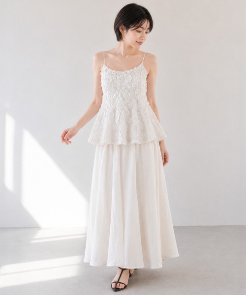 ミ*ワ様 新品【ジャガードオーバーキャミソール 】OFF WHITE キャミソール 花ジャガードペプラムキャミ : ZOZOTOWN Yahoo!店 - 通販