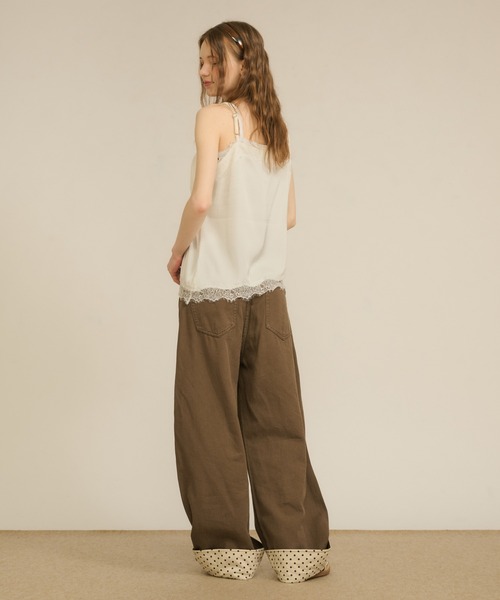 hazyl ワイドパンツ ジーンズ デニム デニムパンツ rollup wide pants