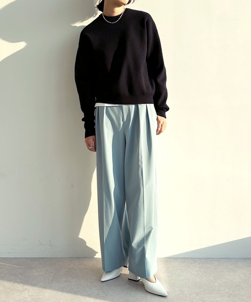 「N.O.R.C」 スラックス X-SMALL ネイビー レディース_画像6