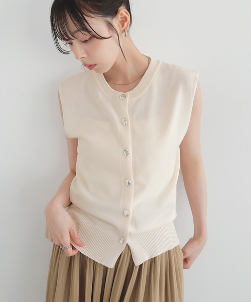 LIAN（リアン） カーディガン 「新色追加」ニュアンスメタルボタン
