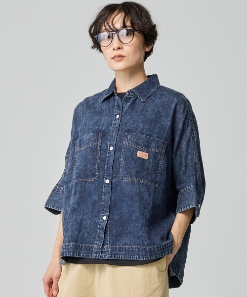 「KRIFF MAYER Lady's Collection」 7分袖シャツ LARGE チャコール レディース_画像5