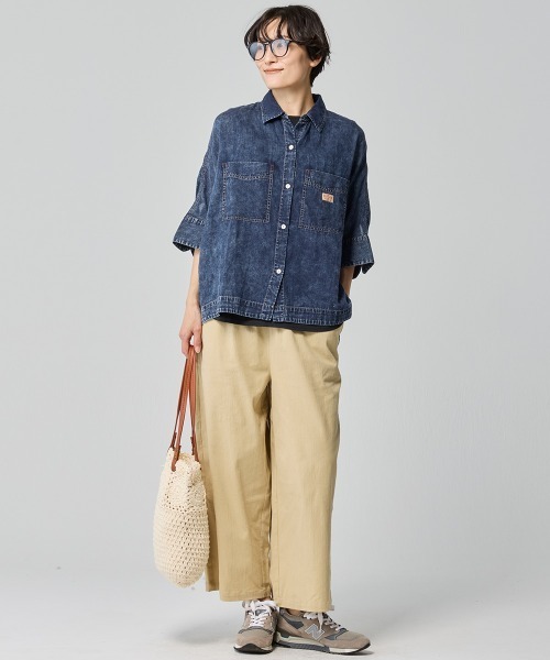 「KRIFF MAYER Lady's Collection」 7分袖シャツ LARGE チャコール レディース_画像7