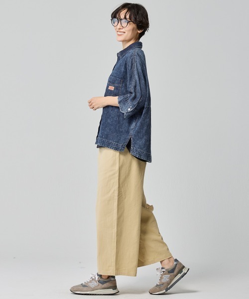 「KRIFF MAYER Lady's Collection」 7分袖シャツ LARGE チャコール レディース_画像8