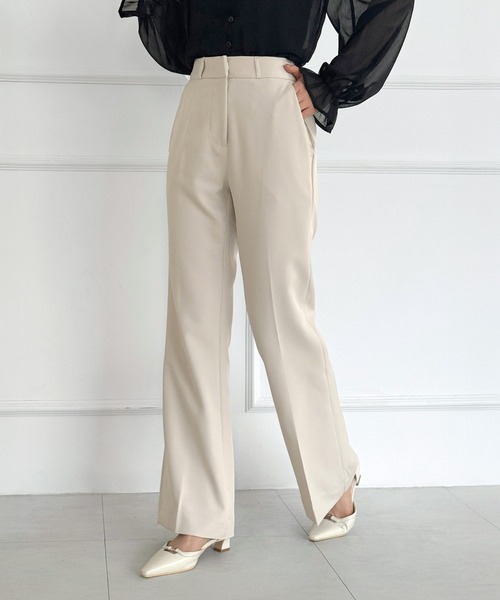 「by muni:r」 スラックス MEDIUM ベージュ レディース_画像8