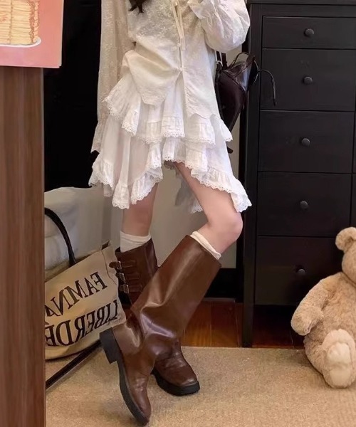 「lilful」 スカート M ホワイト レディース_画像3