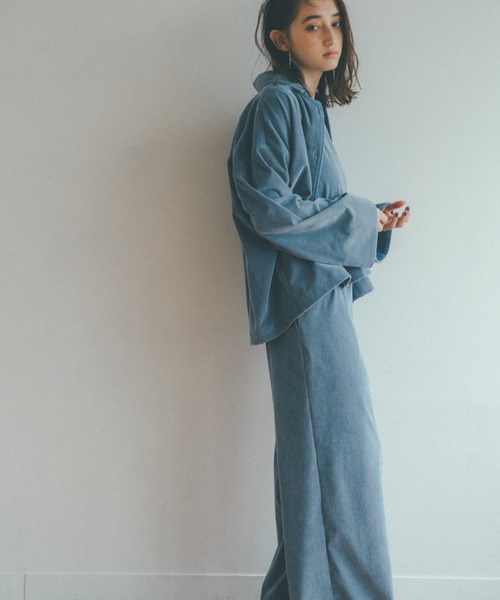 「Audrey and John Wad」 長袖シャツ FREE グレイッシュブルー レディース_画像6