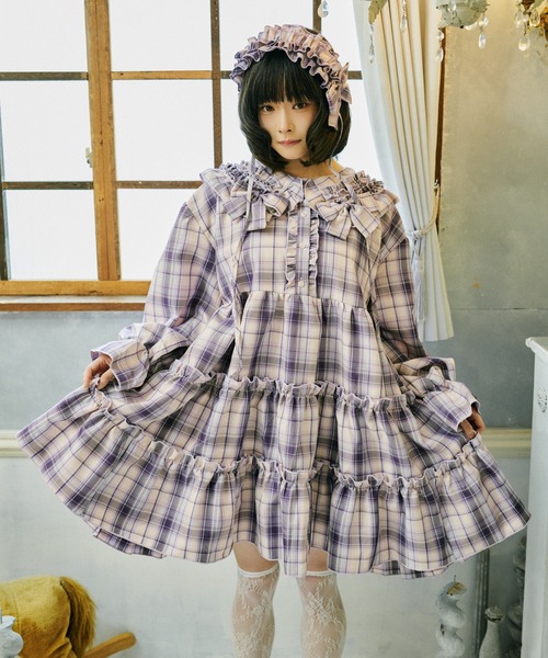 kutir（クティール） ワンピース 「クティールとレトロ」フリルリボン