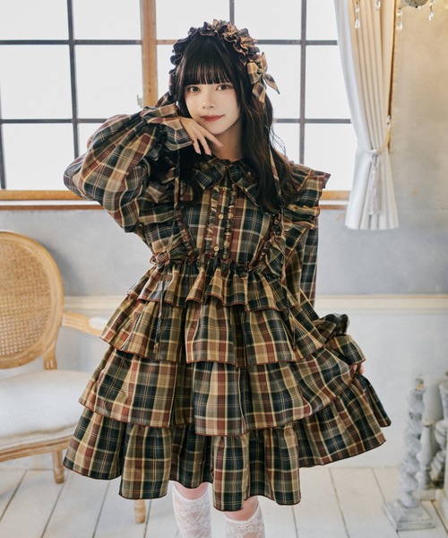 kutir（クティール） ワンピース 「クティールとレトロ」フリルリボン