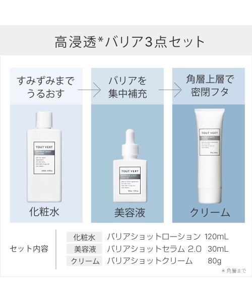 トゥヴェール スキンケアセット 「NEW」トゥヴェール 高浸透バリア3点