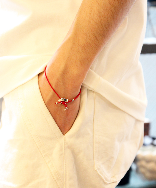amp japan（アンプジャパン） ブレスレット Horseshoe 2Way Cord -RED 