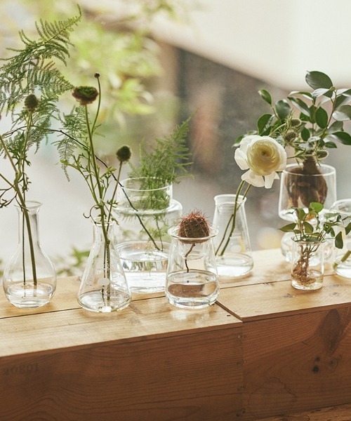 2点セット ホワイト × シルバー セラミック フラワーベース 花瓶