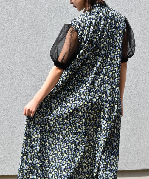 ワンピース ウエストマークシースルースリーブ花柄ワンピース Zozotown Paypayモール店 通販 Paypayモール