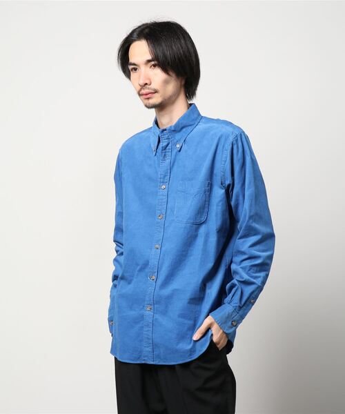 超激安人気 シャツ ZOZOTOWN PayPayモール店 - 通販 - PayPayモール ブラウス コットン ピンウェールコーデュロイ ソリッド カジュアルシャツ 新品安い
