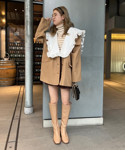 【新品未使用】ビックスリーブレス ジャケット one after another NICE CLAUP ジャケット テーラードジャケット 【襟