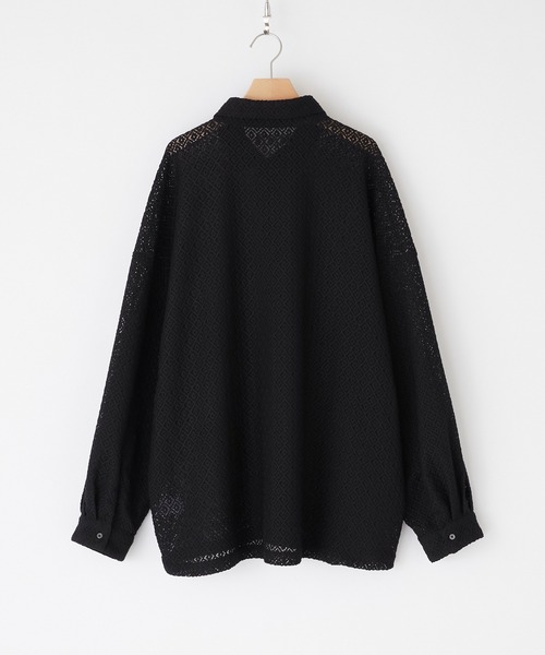 CLEL（クレイル） シャツ 「CLEL」Balloon Sleeves Loose Lace Shirt