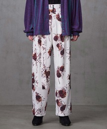 SHAREEF シャリーフ　サルエルパンツ　グラフィック　日本製　グレー SHAREEF ONLINE SHOP / ZAKURO PATTEN WIDE PANTS